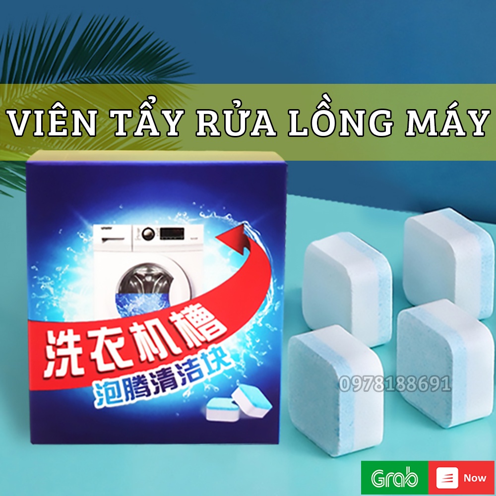 Viên Tẩy Lồng Máy Giặt, Diệt Khuẩn, Tẩy Chất Cặn Bẩn Lồng Máy Giặt – Hộp 12 Viên