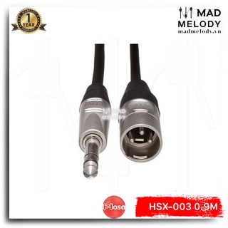 Hosa Pro Balanced Interconnect HSX-003 (0.9m) (REAN 1/4in TRS - XLR3M) (Dây cáp loa 6ly 6.35mm canon XLR đực, Brand New)