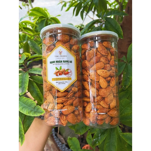 Hạnh Nhân Rang Bơ Vỏ Mỏng Loại 1 - Hàng Chuẩn VSATTP (Lon 450g)