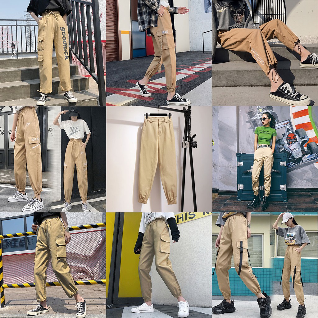 Quần dài thể thao túi hộp tôn dáng thời trang cho nữ