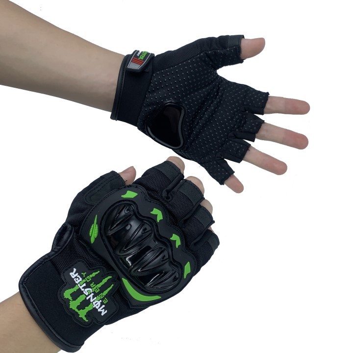 Bán sỉ - Găng tay Monster Probiker kawasaki ktm alpinestar cụt ngón có gù bao tay motor xe đạp xe máy phượt thể thao pkl