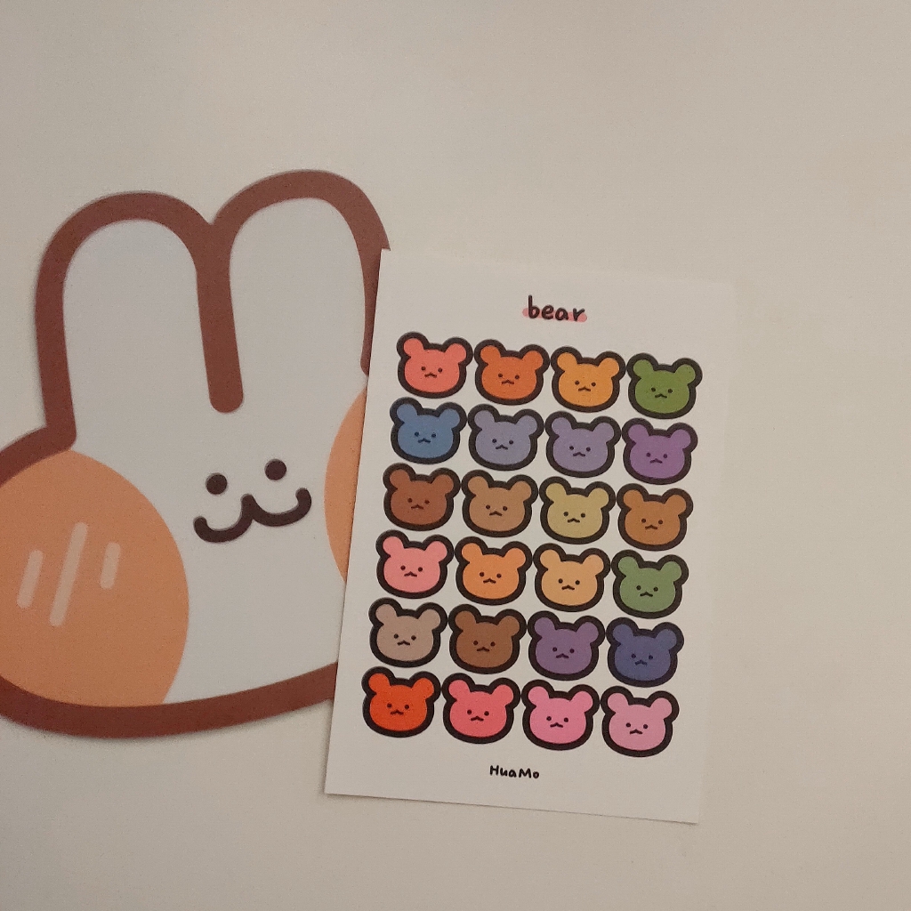 Miếng dán trang trí hình dấu chân gấu , thỏ , gấu , mèo dễ thương