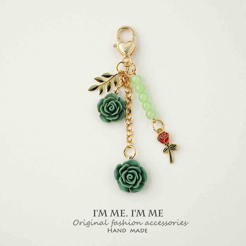 Ygt Móc Khóa acrylic Tráng Men Hình Hoa Hồng Dễ Thương Làm Thủ Công Cho Nữ