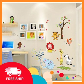 ⚡️𝗙𝗥𝗘𝗘𝗦𝗛𝗜𝗣⚡️ Decal dán tường Voi phun nước