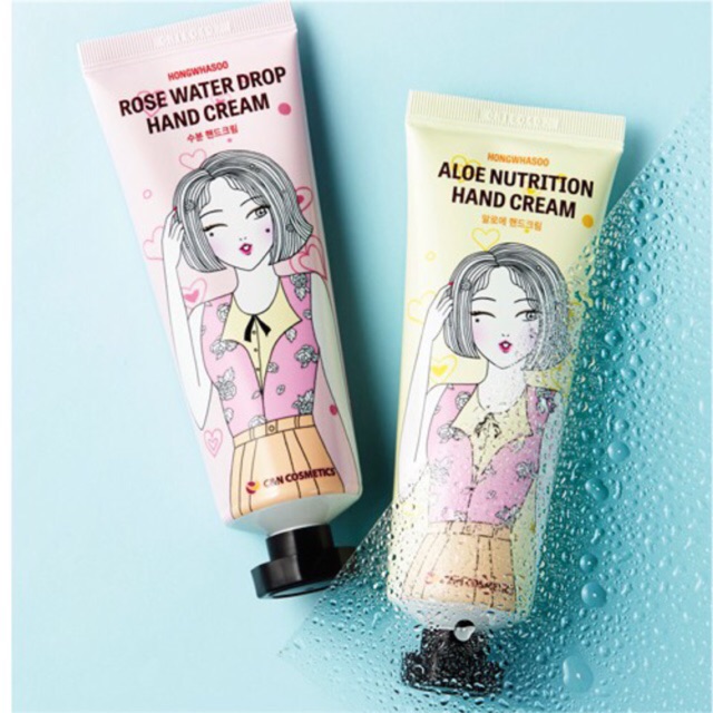 Kem dưỡng da tay cấp nước Hongwhasoo Water Drop Hand Cream Green Tea