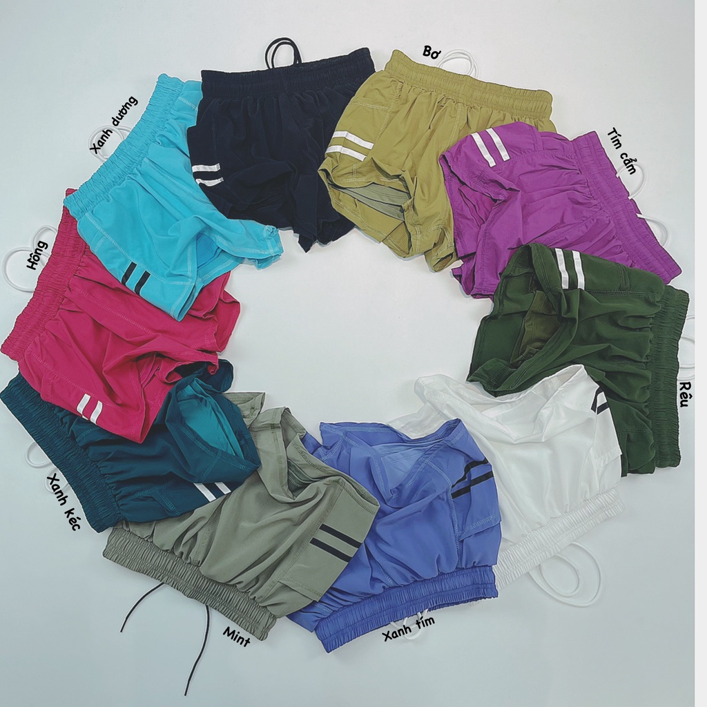 Quần Đùi Thể Thao Nữ 2 Lớp Boxer Run Siêu Xinh