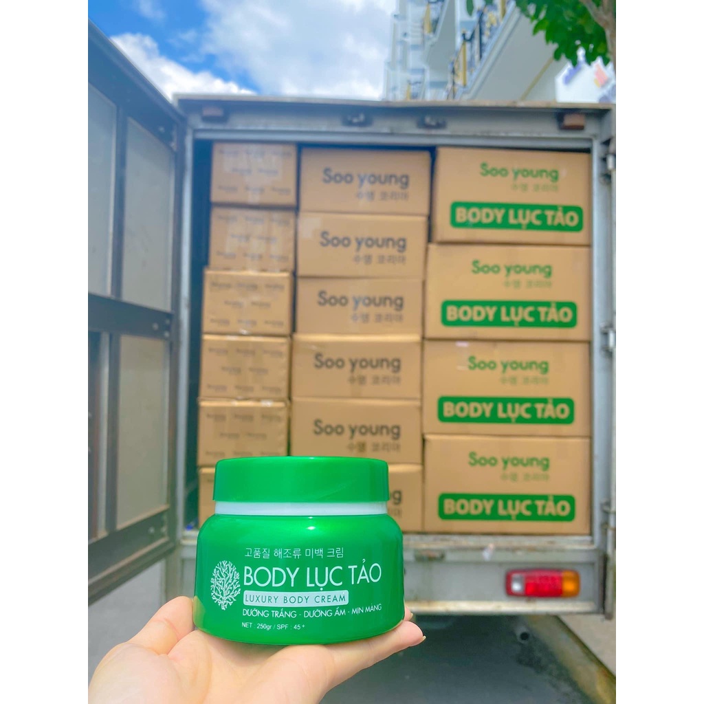 KEM DƯỠNG TRẮNG DA BODY LỤC TẢO, Dưỡng trắng, dưỡng ẩm, kháng nắng SPF45++