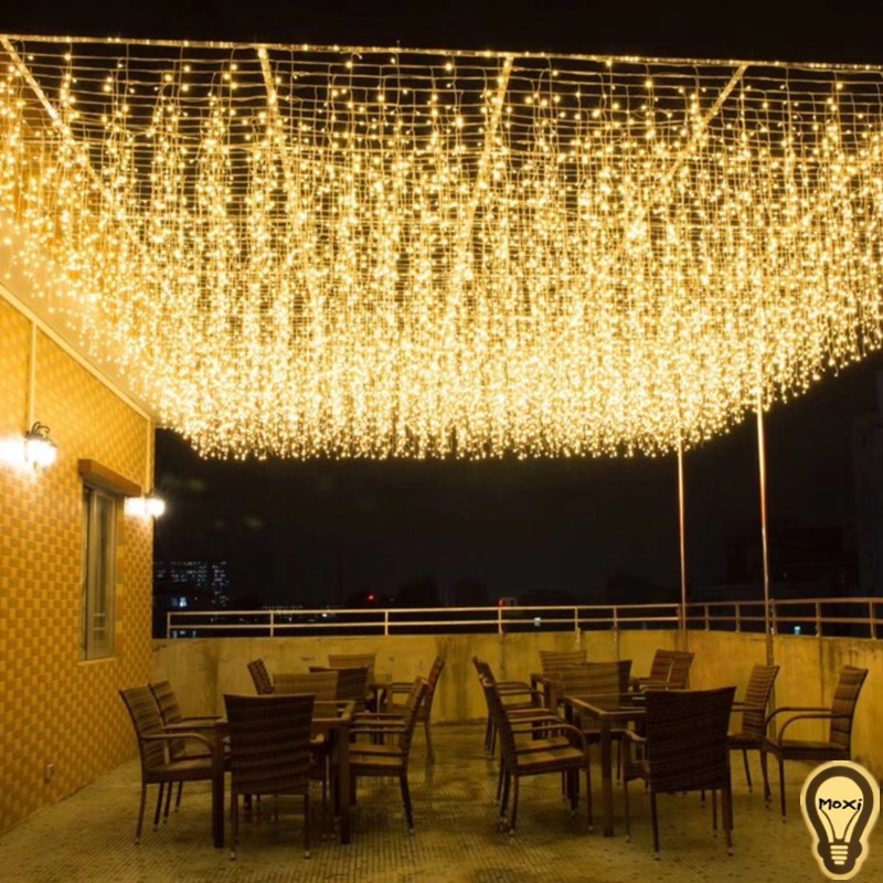 Đèn led hình thác nước nối dây trang trí decor NOEL ngoài trời ,lễ,Tết giáng sinh MOXI