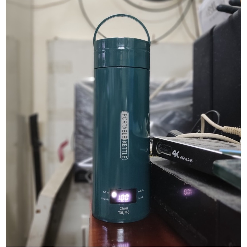 Bình đun nước siêu tốc mini du lịch đa năng 450ml có hiển thị nhiệt độ