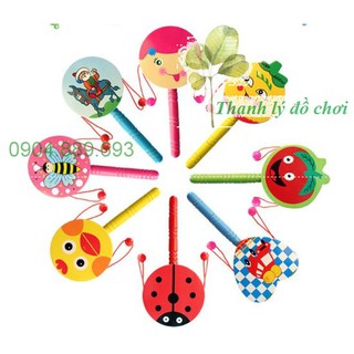 Trống lắc cầm tay cho bé - Đồ chơi cảm thụ âm nhạc