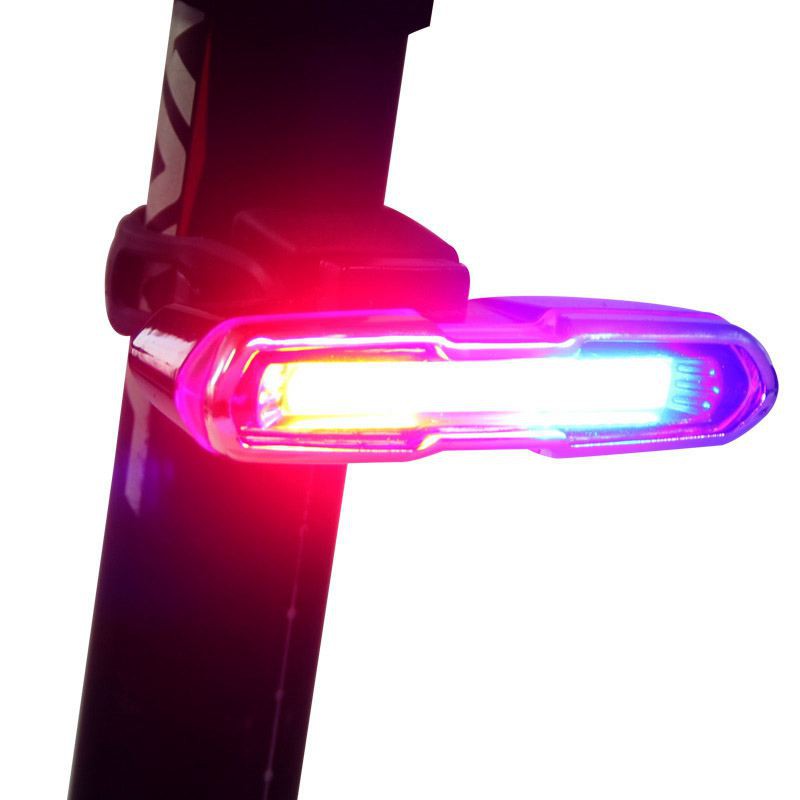 Đèn LED sạc USB gắn đuôi xe đạp