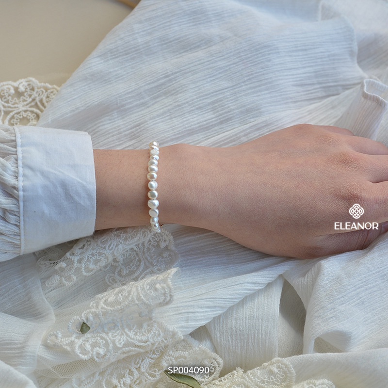 Lắc tay nữ ngọc trai nhân tạo Eleanor Accessories kiểu dáng đơn giản phụ kiện trang sức sang trọng