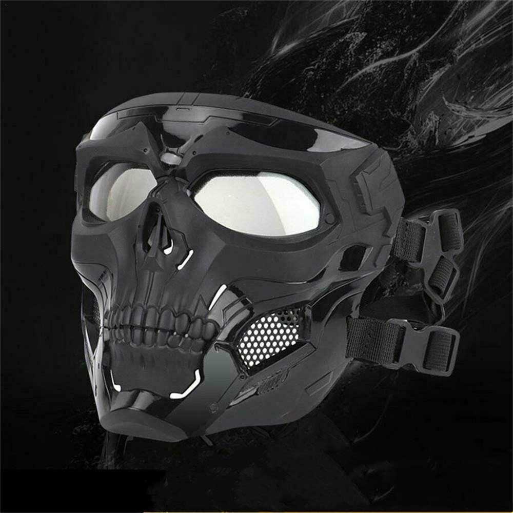 Skull Tactical Airsoft Masks Paintball Protective CS Full Face Mask Helmet Head