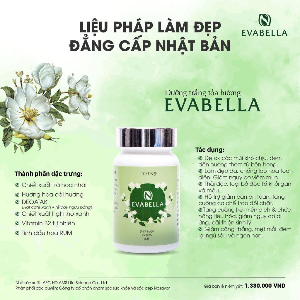 Viên Uống Evabella Làm Đẹp Da Chống Lão Hóa Tỏa Hương Thơm Từ Bên Trong | BigBuy360 - bigbuy360.vn