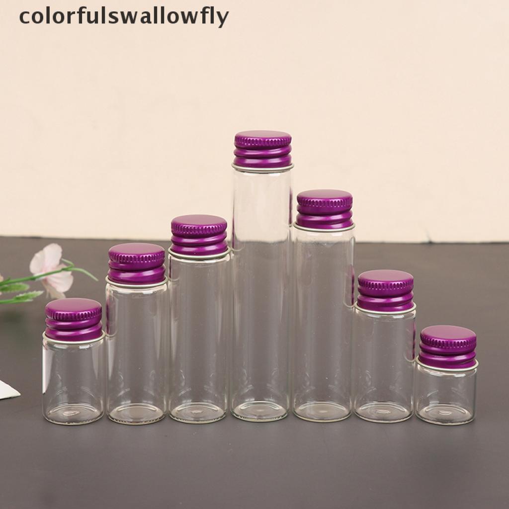Bộ 10 Lọ Thủy Tinh Nhỏ Nhiều Màu Sắc 5 / 7 / 10 / 14 / 18 / 20 / 26ML