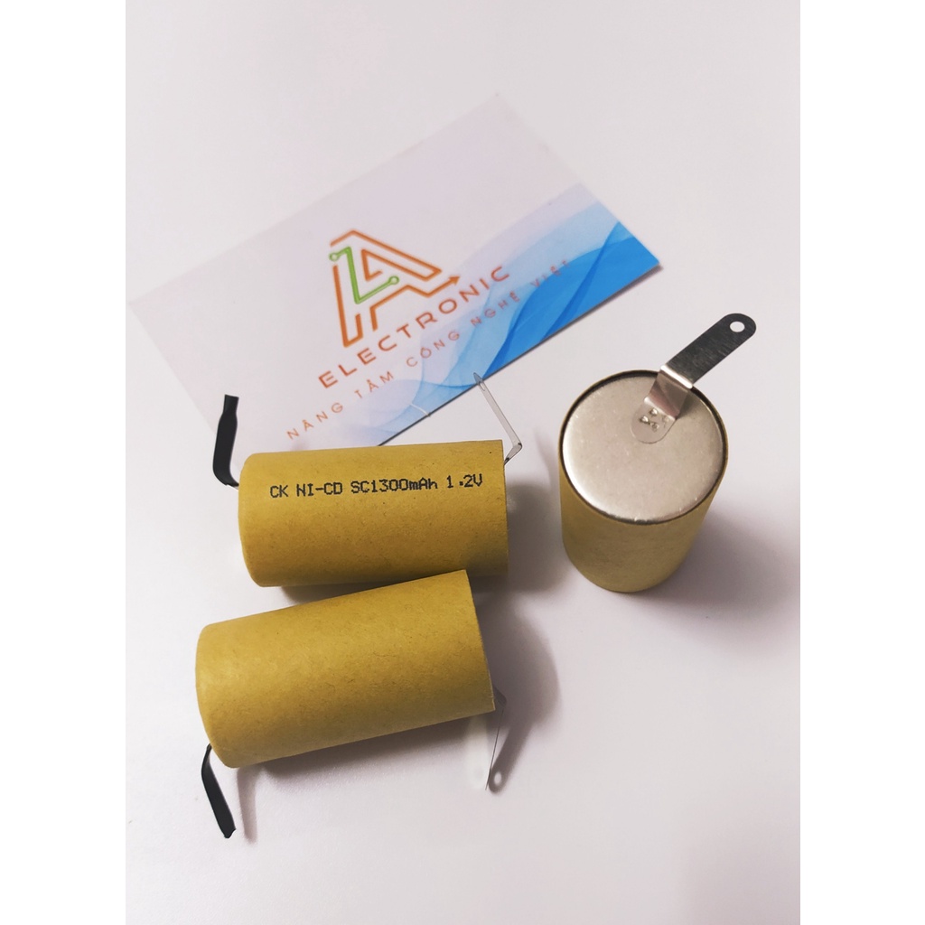 Pin sạc 1.2V Ni-Mh SC vỏ giấy dung lượng 1300mah có chân hàn G2-T4