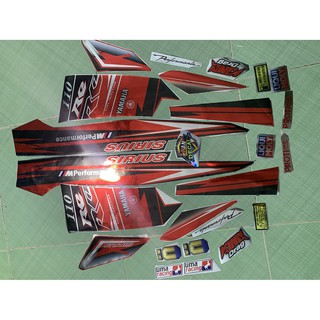 Tem sirius 110 đỏ đen RC crom