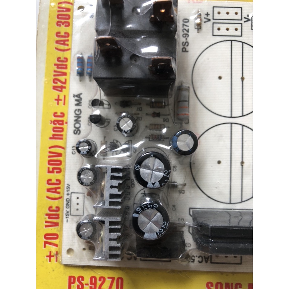 BO MẠCH AMPLI NGUỒN CẤP ĐIỆN, ỔN ÁP, BẢO VỆ LOA PS-9270 SONG MÃ
