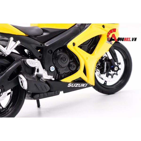 MÔ HÌNH SUZUKI GSX R600 YELLOW 1:12 MAISTO 3663