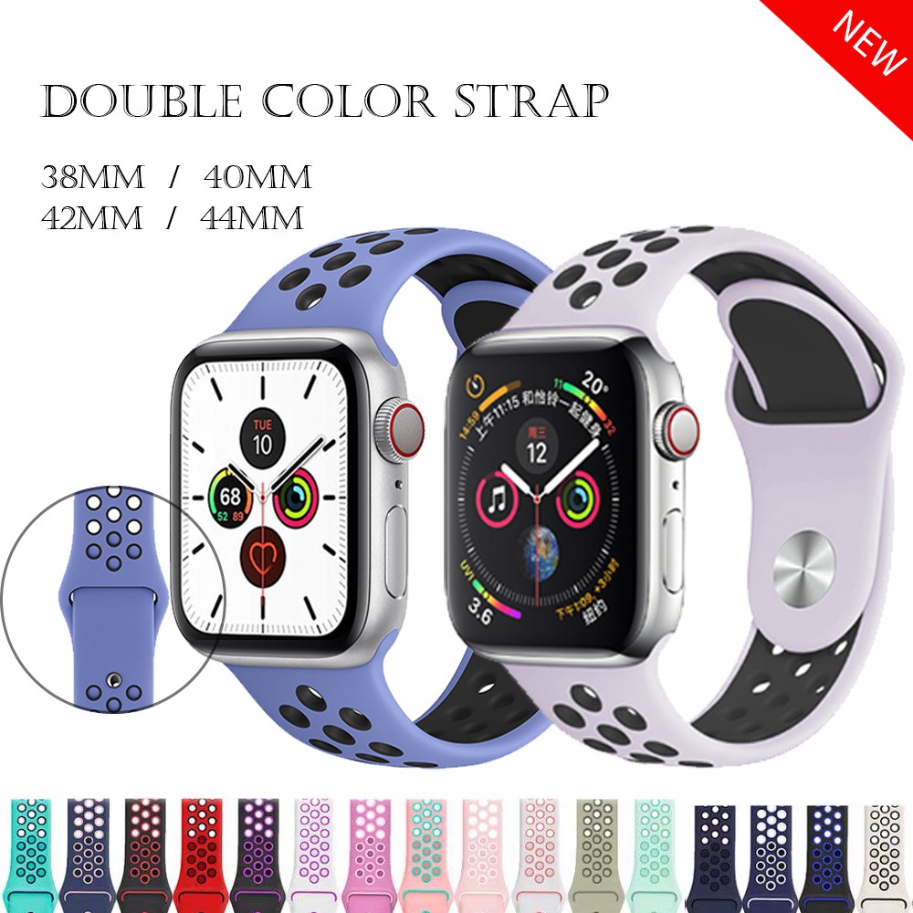 Sport Strap For Apple Watch Band 42mm 38 mm 44mm 40mm Silicone watchband bracelet apple watch series 6 SE 5 4 3 2 1