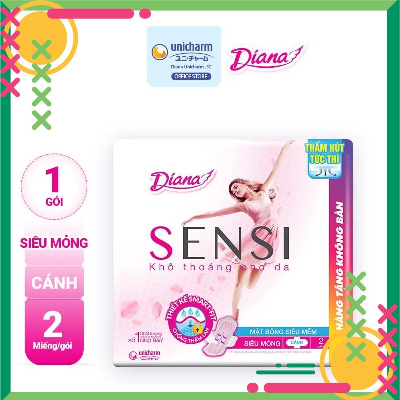 Băng vệ sinh Diana Sensi Siêu Mỏng Cánh (2 miếng/gói)