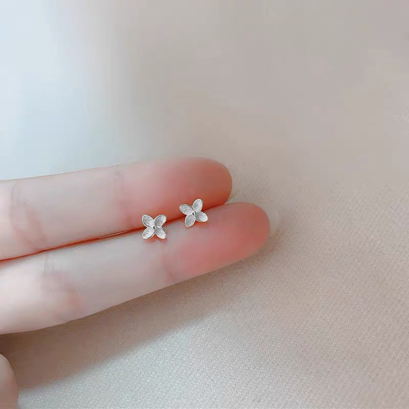 1 Cặp Bông Tai Bạc S925 Hình Bánh Đà Đơn Giản Chống Dị Ứng Thời Trang Phong Cách Hàn Quốc Cho Nữ