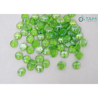 Sỏi trang trí thủy tinh trong suốt xanh lá SOI-01 TAN