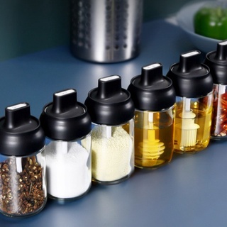 Hủ đựng gia vị, Lọ đựng gia vị bằng thủy tinh kèm muỗng thìa cao cấp có nắp kín chống ẩm dung tích 250ml EC Life 01