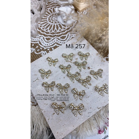 Charm cao cấp mã 255-258, phụ kiện gắn móng tay