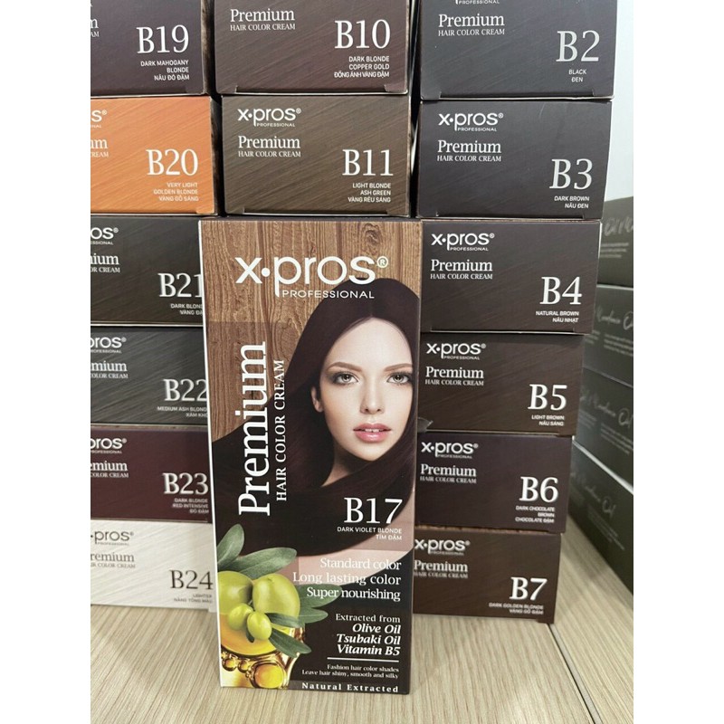 Thuốc nhuộm tóc thời trang Lavox x-pros phủ bạc -tóc thường(inbox màu)