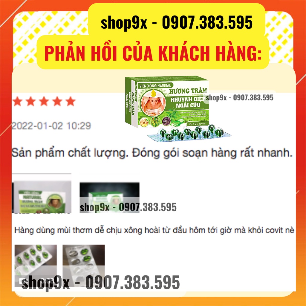 Viên Xông Hương Tràm Báo Gấm - Tinh Dầu Thảo Dược Xông Giải Cảm (20 Viên/ Hộp)