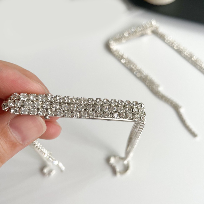 Kẹp Tóc Tua Rua Dài Đính Đá Chống Trượt Hóa Trang