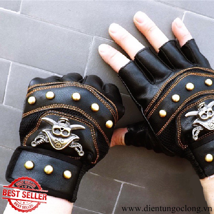 Găng Tay Lái Xe Skull Chuẩn Biker