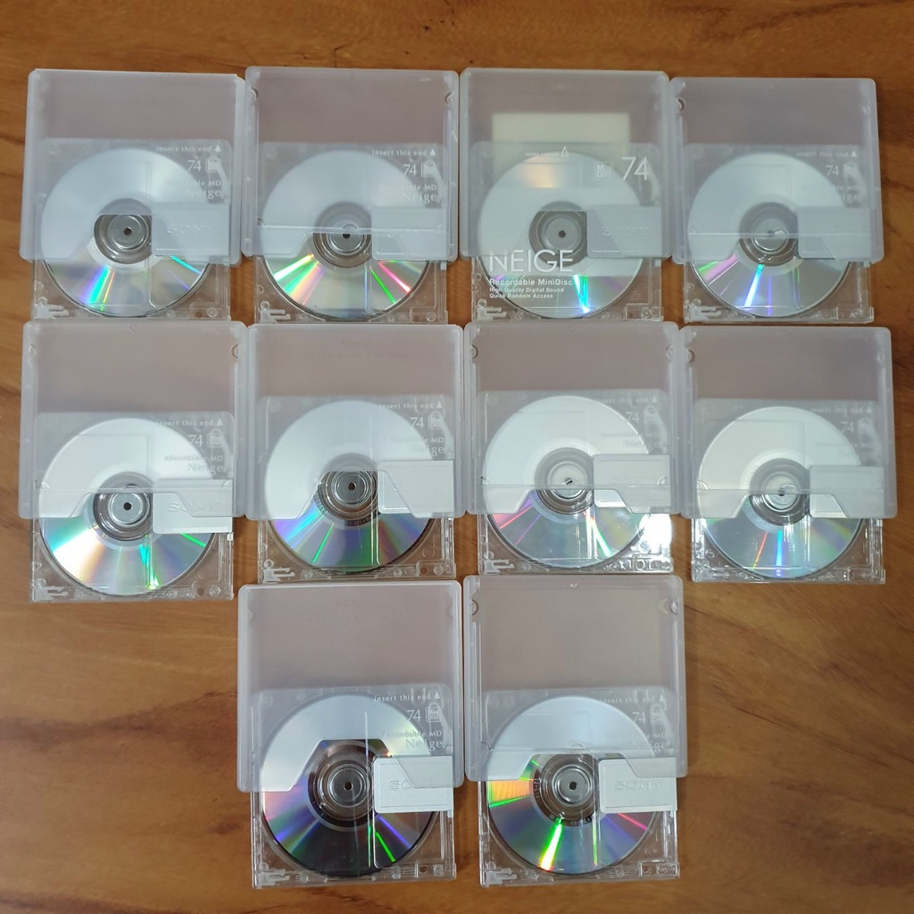 Bộ 10 Đĩa trắng MD SONY Có hộp