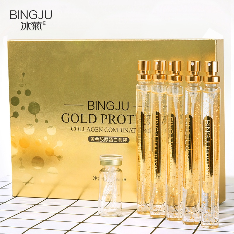 Set Tinh Chất Vàng 24k + Serum Protein + Tinh Chất Vàng 24k Dưỡng Ẩm Chống Nếp Nhăn Lão Hóa Chăm Sóc Da