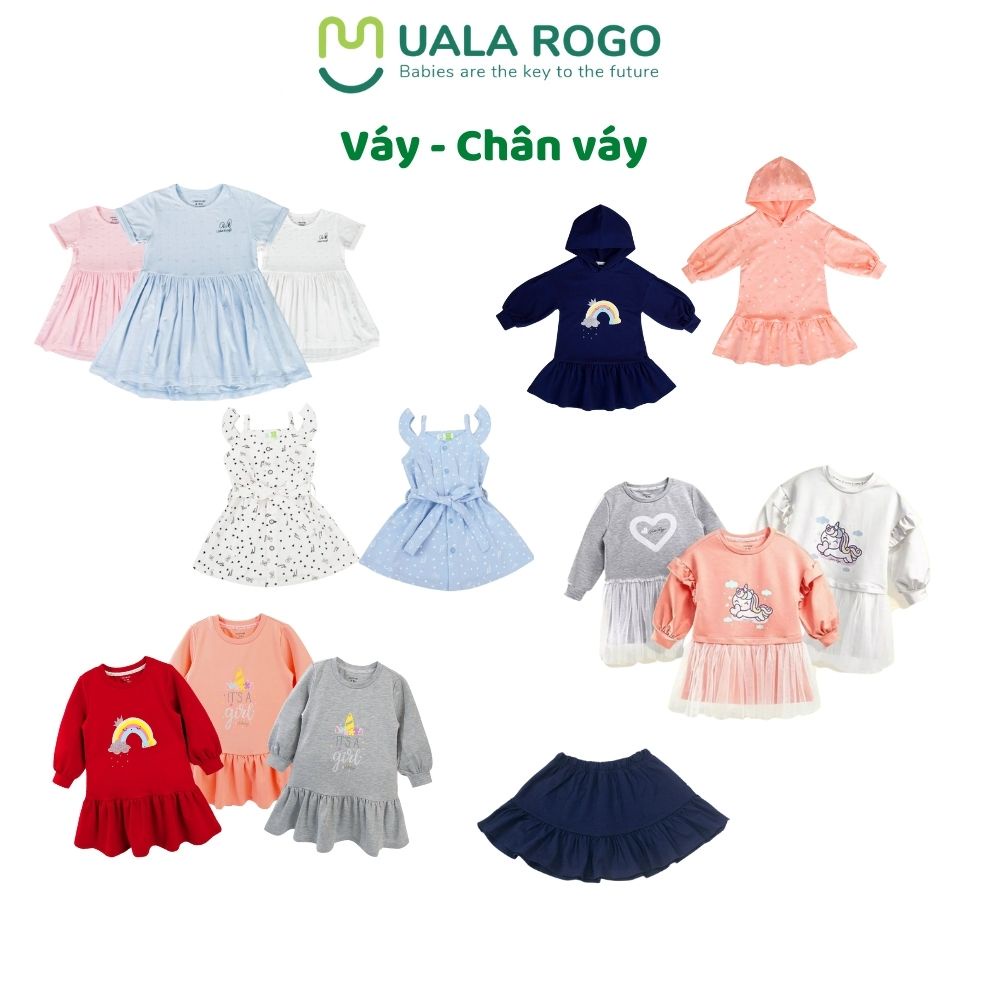 [FULL] - Váy bé gái Ualarogo 6M - 9Y vải cotton mềm mại giữ nhiệt kiểu dáng siêu dễ thương