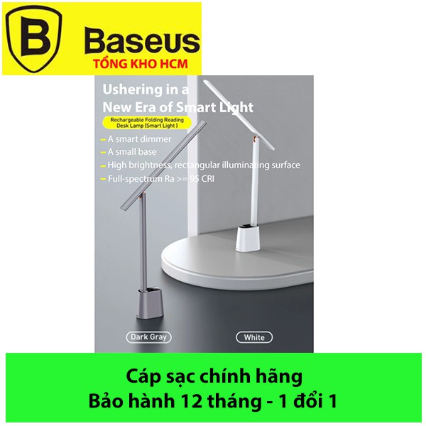 Đèn học, đèn để bàn, đèn Led để bàn Baseus bảo vệ mắt, đèn để bàn gấp gọn thông minh thích ứng độ sáng cho học tập