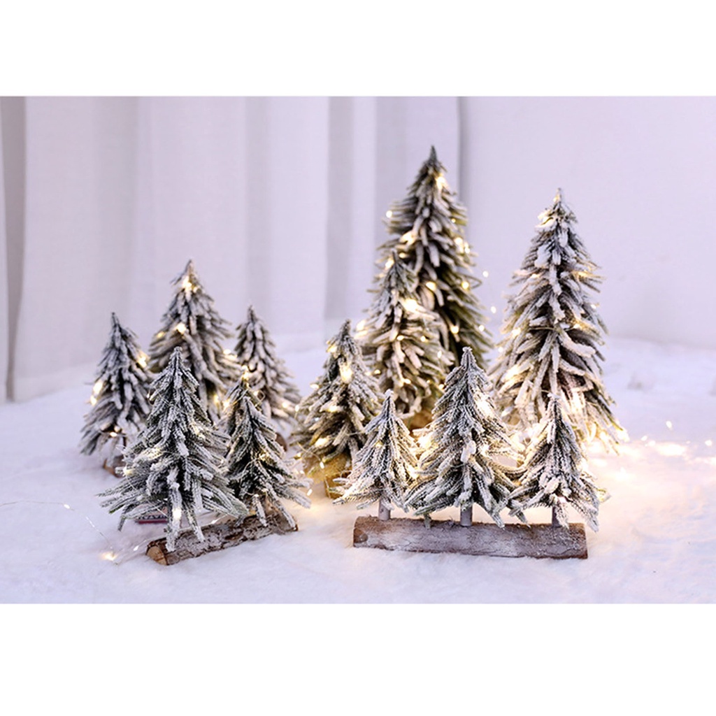 Cây thông giáng sinh nhân tạo bằng PVC 20cm/ 25cm/ 35cm/ 45cm nhiều màu tuỳ chọn trang trí nhà cửa