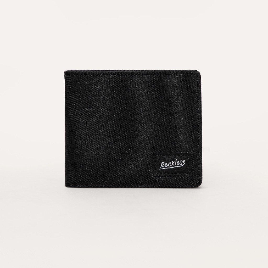 [Mã LT50 giảm 50k đơn 250k] Ví Vải Ngang RECKLESS Gary Wallet ( Thiết Kế Chéo, Ngăn Rút Tiền Nhanh ) - Màu Đen