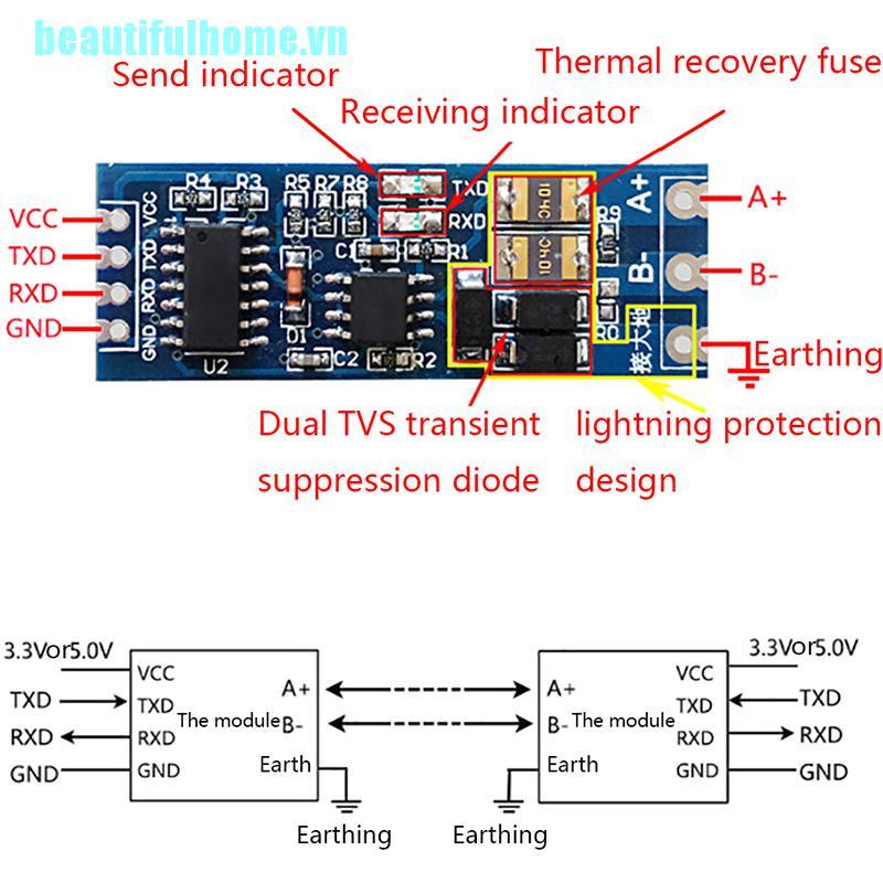 Bộ Chuyển Đổi Cổng Uart Sang Rs485 Rs485 Sang Ttl Chuyên Dụng