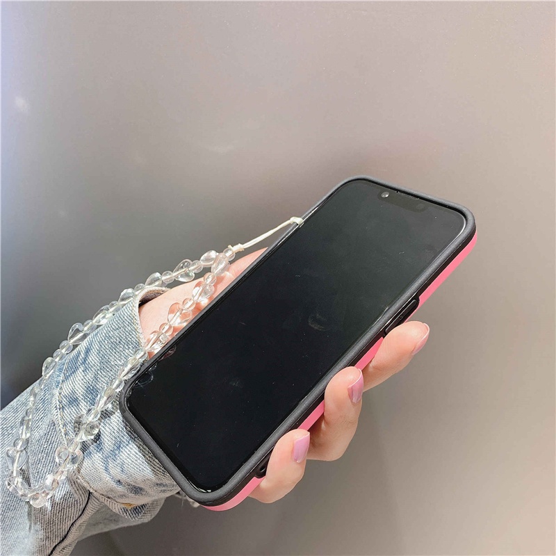 Ốp Điện Thoại TPU Dẻo Họa Tiết Trái Đào Có Dây Đeo Tay Cho iphone7plus 13 pro max 12 pro max 11 pro max xsmax