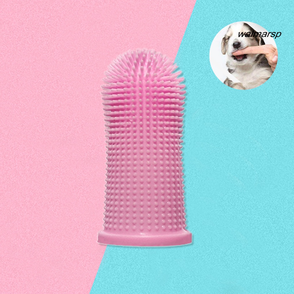 Bàn Chải Đánh Răng Bằng Silicon Mềm Đeo Ngón Tay Chống Mài Mòn Cho Thú Cưng