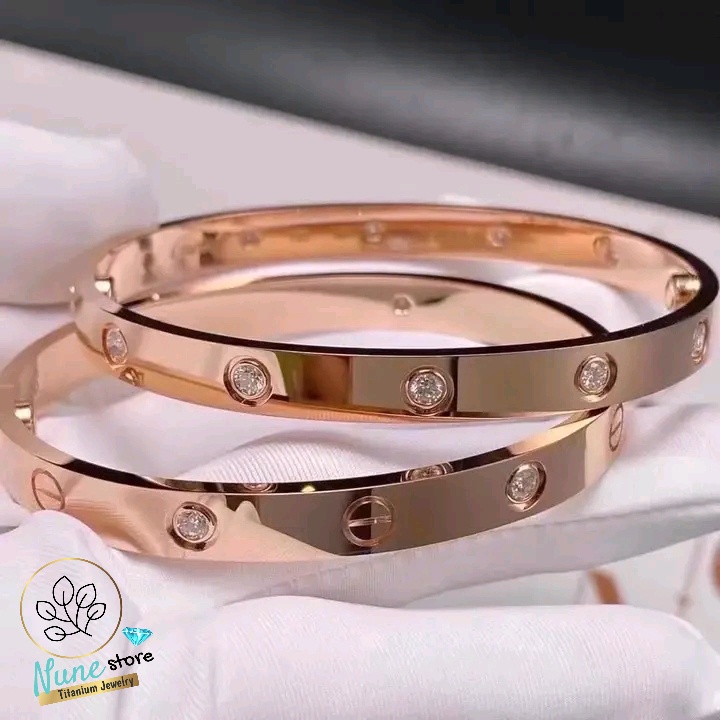 Vòng tay, lắc tay titan nữ không gỉ cao cấp form tròn Nune store kiểu Hàn Quốc | BigBuy360 - bigbuy360.vn