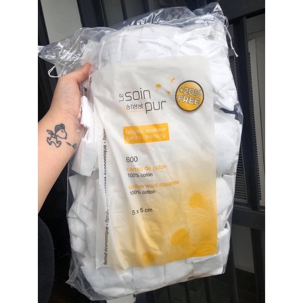 Bông tẩy trang Tetra túi 500 miếng