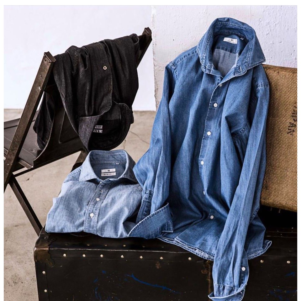 Áo sơ mi denim xuất Nhật