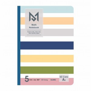 Sổ may Caro A4 Math Notebook 120 trang; MS 987