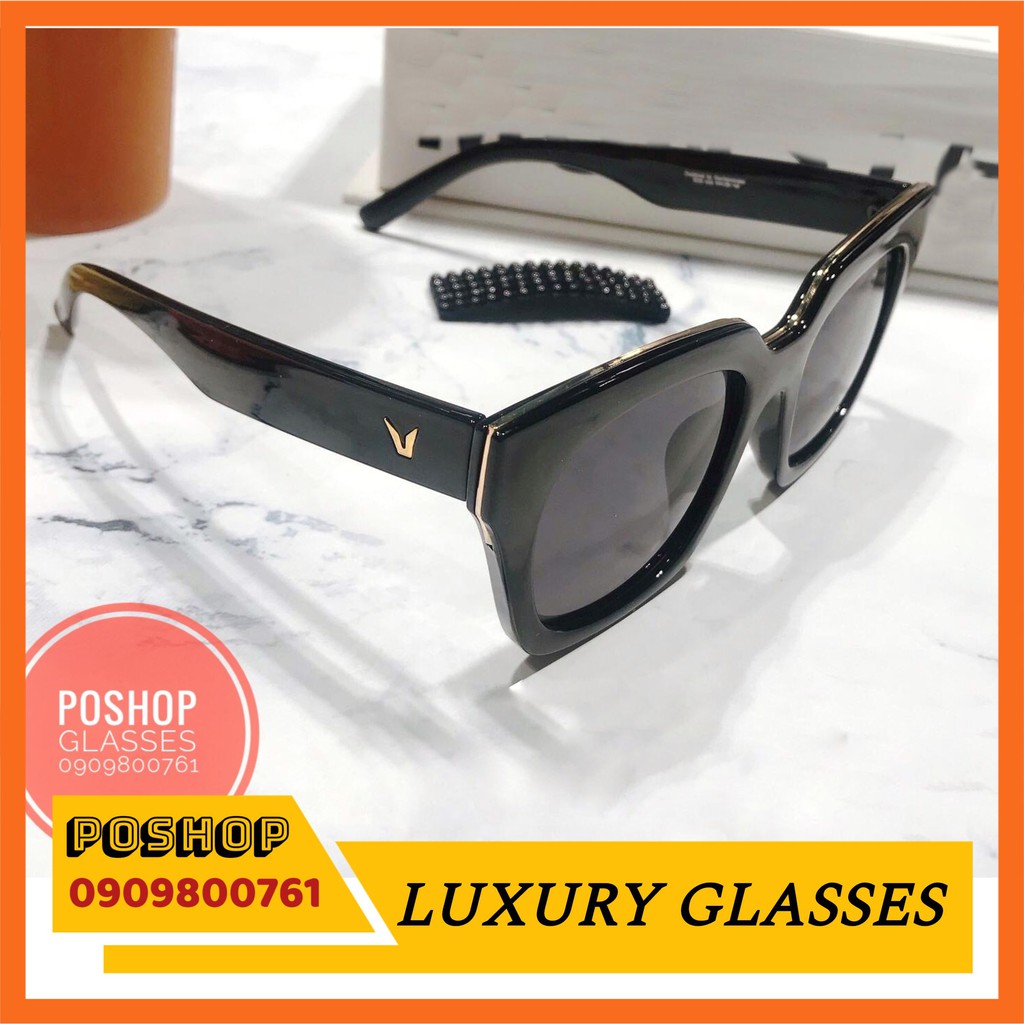 ❌POSHOP❌MẮT KÍNH MÁT NAM NỮ V VIỀN VÀNG HÀN QUỐC CAO CẤP TRÒNG POLAROID XỊN HOT TREND | BigBuy360 - bigbuy360.vn