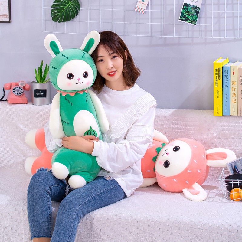 Thỏ bông Hàng nội địa Trung Chất liệu vải nung miniso kích thước 55cm 70cm 90cm 110cm