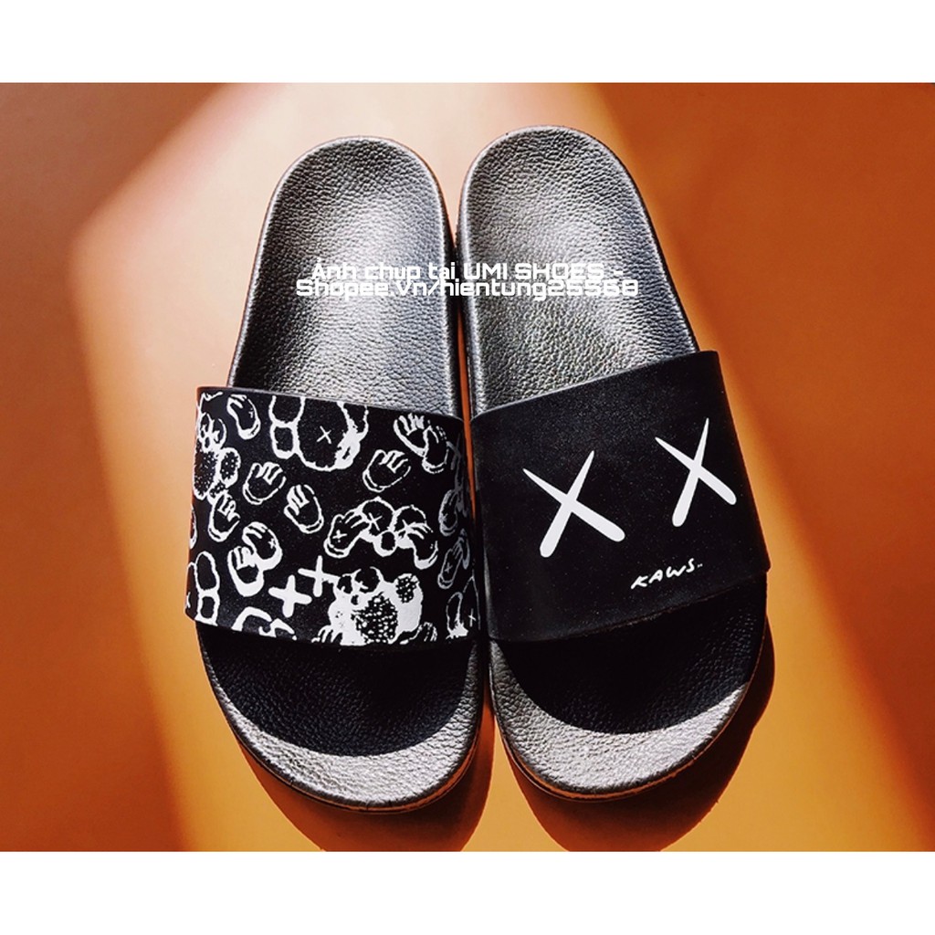 [MỚII] Dép quai ngang KAWs unisex đôi nam nữ mềm dẻo rửa nước chống trơn đơn giản luồn chắc chắn bền đẹp rẻ hot trend