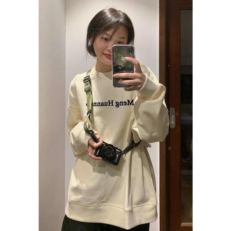 NRVP Áo Thun Tay Dài Oversize In Họa Tiết Phong Cách Hàn Quốc Thời Trang Cho Nam Và Nữ